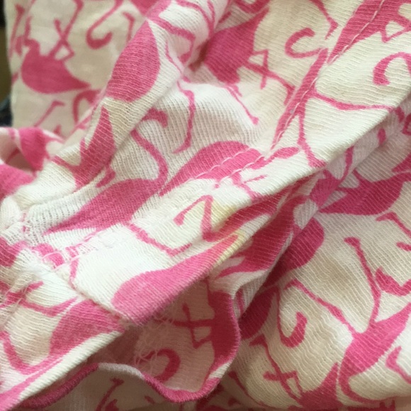 🌞 3/15$ Lord & Taylor Pink and White Flamingo Tee - S - Picture 5 of 5